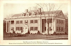 William Pynchon Memorial Building Springfield Massachusetts MA Antique Postcard  