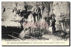 Postcard Old Baume les Messieurs Jura Interior Caves Catafalque Hall and the ...