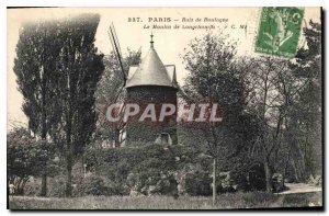 Postcard Old Paris Bois de Boulogne Le Moulin de Longchamps