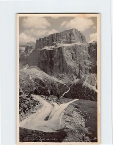 Postcard Cima Pordoi da Passo Sella Italy