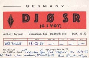 Stadkyll Eifel German Amateur Radio Station QSL Rare 1960s Postcard