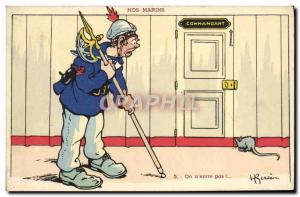 Old Postcard Boat War Sailors Illustrator Gervese We don & # 39entre not Mouse