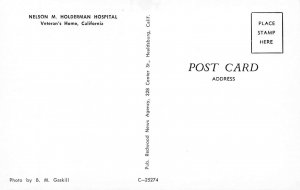 Nelson M. Holderman Hospital Veteran's Home Yountville CA. Postcard, 