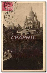 Old Postcard Paris Strolling Basilique du Sacre Coeur in Montmartre