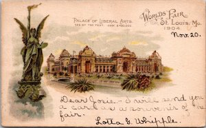 Palace of Liberal Arts St Louis World's Fair Glitter Accents UDB Postcard O76