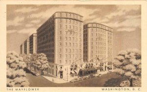 Washington, D.C.  THE MAYFLOWER HOTEL  c1940's Artist's Rendition Postcard