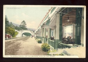 Lake George, New York/NY Postcard,Pergola Casino,Henry Hotel, Detroit Publishing