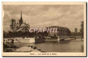 Paris Old Postcard The Banks of the Seine