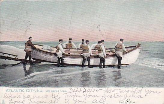 New Jersey Atlantic City Life Boat Crew 1905