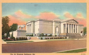 Vintage Postcard 1945 The Art Museum Baltimore Maryland MD