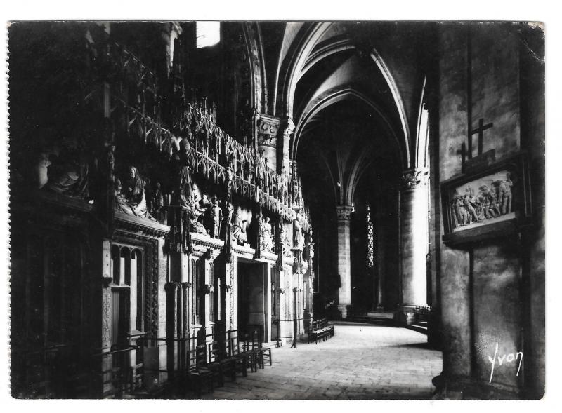 France Chartres Cathedral Interior Ambulatory YVON 2 Glossy Photo 4X6 Postcards