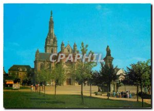 Modern Postcard Saint Anne d'Auray Morbihan Basilica and the Fountain