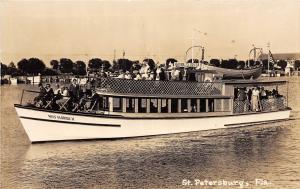 E39/ St Petersburg Florida Fl Boat RPPC Postcard c1920s Miss Florida II Ship