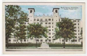 Maple Terrace Apartment Dallas Texas 1920c postcard