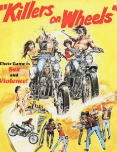 Killers On Wheels Sex & Violence Cult Motorbike Film Postcard