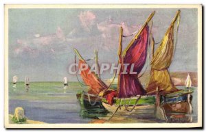 Old Postcard Fishing Boat