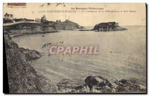 Old Postcard Portrieux St Quay Countess and Semaphore has high seas