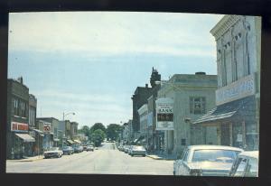 Dodgeville, Wisconsin/WI Postcard, Downtown Street, Rexall Drugs Sign, Old Cars