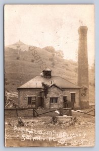 J87/ Salineville Ohio RPPC Postcard c1910 Columbiana Pump Station 1293