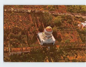 Postcard Aerial View Persian Garden The Bahai Shrine Haifa Israel