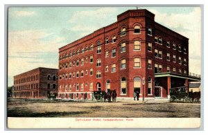 1908 Carl-Leon Hotel Independence Kans. Kansas Vintage Standard View Postcard