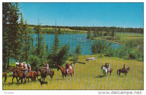 Horse Riders, Beaver Dam Lake, CLINTON, British Columbia, Canada, 40-60's