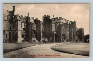 Warwick England, UK, Warwick Castle, Front Entrance, Vintage Postcard