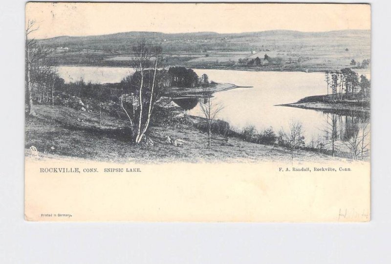 ANTIQUE POSTCARD CONNECTICUT ROCKVILLE VERNON SNIPSIC LAKE UNDIVIDED BACK 