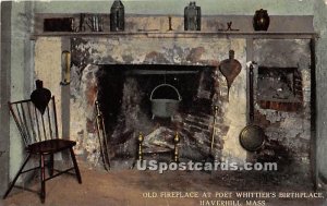 Old Fireplace at Poet Whittier's Birthplace - Haverhill, Massachusetts MA  