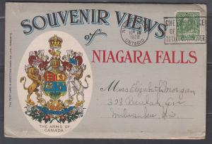 CANADA POSTCARD FOLDER 0024 - NIAGARA FALLS - c1920S USED