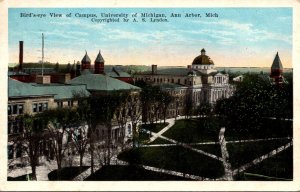 Michigan Ann Arbor Birds Eye View Of Campus University of Michigan 1927