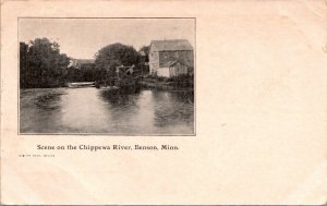 Postcard Scene on the Chippewa River in Benson, Minnesota
