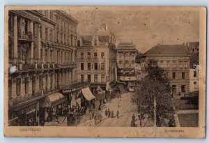 North Rhine-Westphalia Germany Postcard Bridge Street Dortmund 1916 Antique