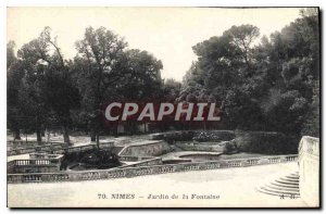 Old Postcard Nimes Fountain Gardens