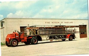 1918 Mack Bulldog Fire Museum of Maryland Lutherville Vintage Postcard B23