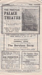 Carrol Levis BBC Military Army Services Show Preston Antique Theatre Programme