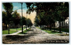 UNION CITY, PA Pennsylvania ~ SOUTH STREET SCENE 1911 Erie County Postcard