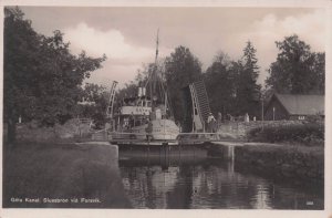 Gota Kanal Slussbron vid Forsvik Sweden River Old Postcard