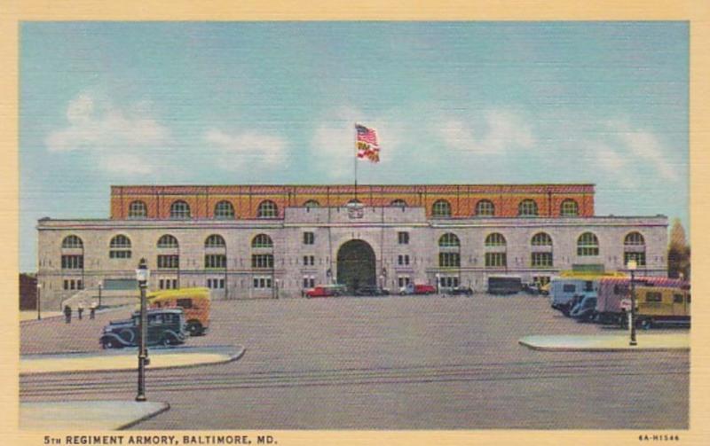 Maryland Baltimore 5th Regiment Armory Curteich