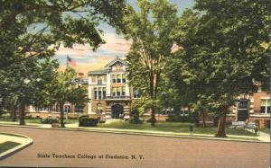 Fredonia NY, New York - State Teachers College pm 1949 Linen