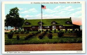 VERMILION on the LAKE, Ohio OH ~ CLUB HOUSE Lake Erie c1930s Postcard