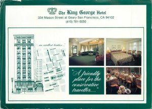 The King George Hotel San Francisco atypic format postcard
