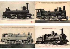 AUSTRIA - HUNGARY, TRAINS, LOCOMOTIVES RAILWAY 42 Vintage Postcards Incl. FLEURY