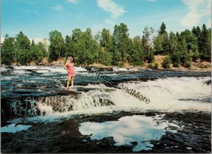 Rushing Rivers and Waterfalls Thunder Bay Ontario Canada Postcard PC358