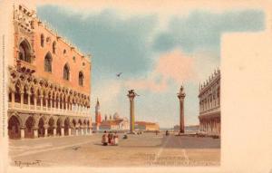 Venezia Venice Italy Plaza Scene Private Mail Antique Postcard J69986