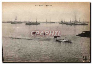 Old Postcard Brest Rade Boat