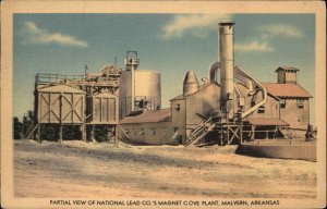 Malvern AR National Lead Co Magnet Cove Plant Linen Postcard