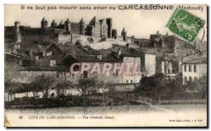 Postcard Old West Cite Carcassonne Vue Generale