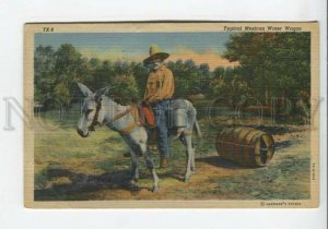 439857 MEXICO typical mexican Water Wagon Vintage postcard