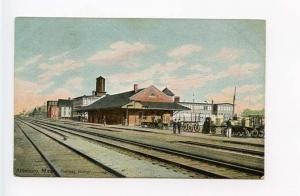 Attleboro MA Railroad Train Depot Station Leighton Postcard